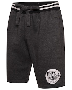 KAM Vintage Denim Jog Shorts Charcoal